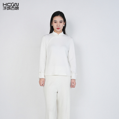 中国风立领显瘦长袖百搭打底上衣