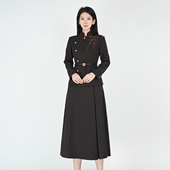 女秋季 浒城古娘新款 国风套装 西服新中式 精致刺绣气质通勤立领长袖