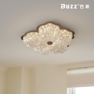 金箔吸顶灯护眼卧室灯中古风餐厅书房轻奢风高级感梅花房间吸顶灯