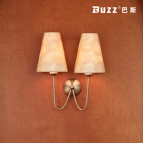 法式中古双头贝壳壁灯