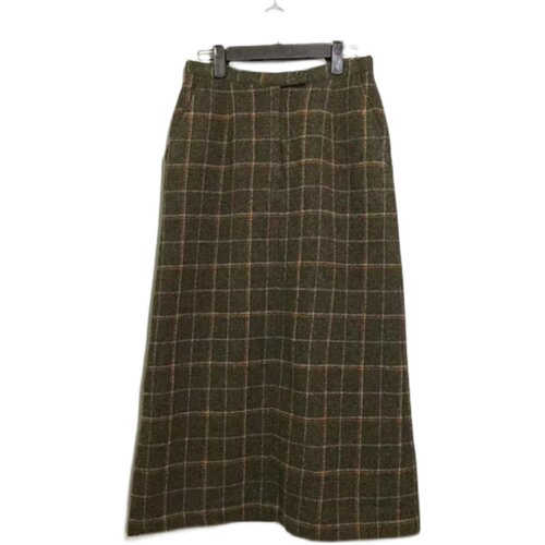 【原 价¥168】vintage  日本古着McGREGOR墨绿色格纹羊毛半身裙
