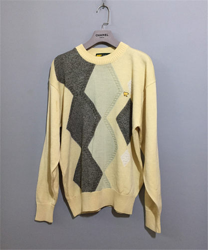 【原 价¥168】vintage  美国古着GOLDEN BE@R菱形纹气质款毛衣