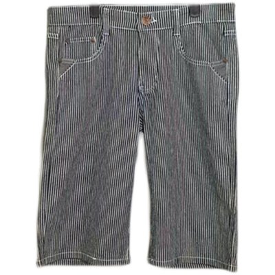 【原 价¥118】vintage  日本古着JPS JEANS阿美咔叽深蓝条纹短裤