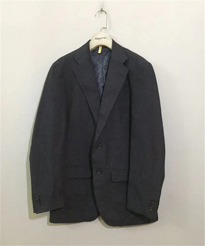 【原 价¥168】vintage  日本古着SAVOIA通勤款深藏青色亚麻西服