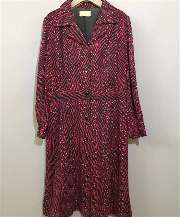 【原 价¥148】vintage  日本东京古着DELICE暗红色长款连衣裙