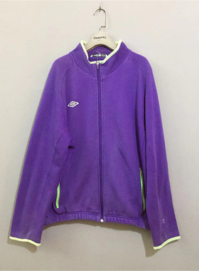 【原 价¥98】vintage  英国古着umbr0插肩袖立领直拉紫色夹克