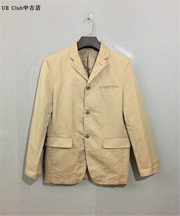 【原 价¥148】vintage 日本制古着PPFM毛巾袋反光面料卡其色西服