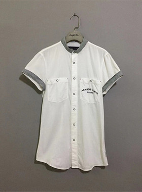【原 价¥168】vintage 意大利奢侈古着Arm@ni Jeans白色薄棉衬衫