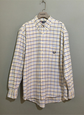 【原 价¥198】vintage 美国时装古着Chaps Ralph L@uren格纹衬衫