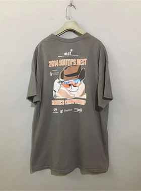 【上新价¥128】vintage 海地制 加拿大古着G1LDAN石灰色无缝体恤