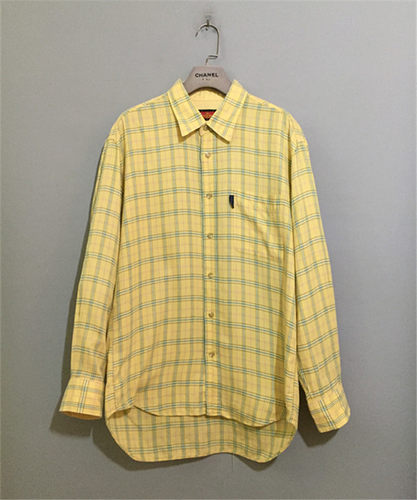 【原 价¥168】vintage  英国伦敦古着AUST1N REED黄色格纹衬衫