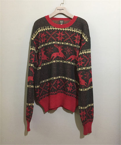 【原 价¥168】vintage  日本古着TAKEO K1KUCHI麋鹿红色毛衣