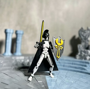 新款 玩具礼物摆件 斯巴达dummy13关节可动人偶3d打印手办diy拼装