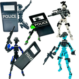 新款 玩具礼物 dummy13机动部队3d打印关节可动人偶手办摆件diy拼装