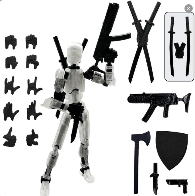 3D打印幸运13特种兵可动人偶玩具