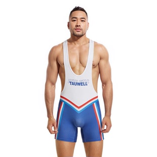 壮熊男士TAUWELL特为运动连体背心透气士瑜伽背心裤举重骑行服