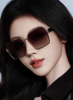 帕莎2026新款太阳镜女圆脸显瘦无框轻熟时尚浅色ins风墨镜PS2082