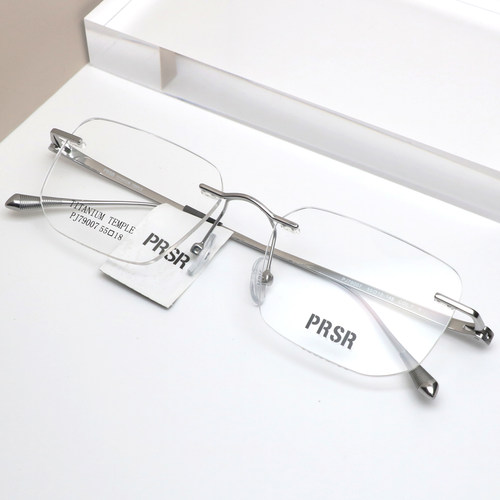 帕莎眼镜框超轻无框钛架男女近视可配近视防蓝光眼镜架PJ79007