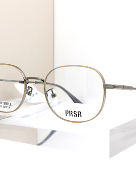 帕莎新款金丝眼镜椭圆框男女超轻钛腿可配近视度数眼镜架PJ75118