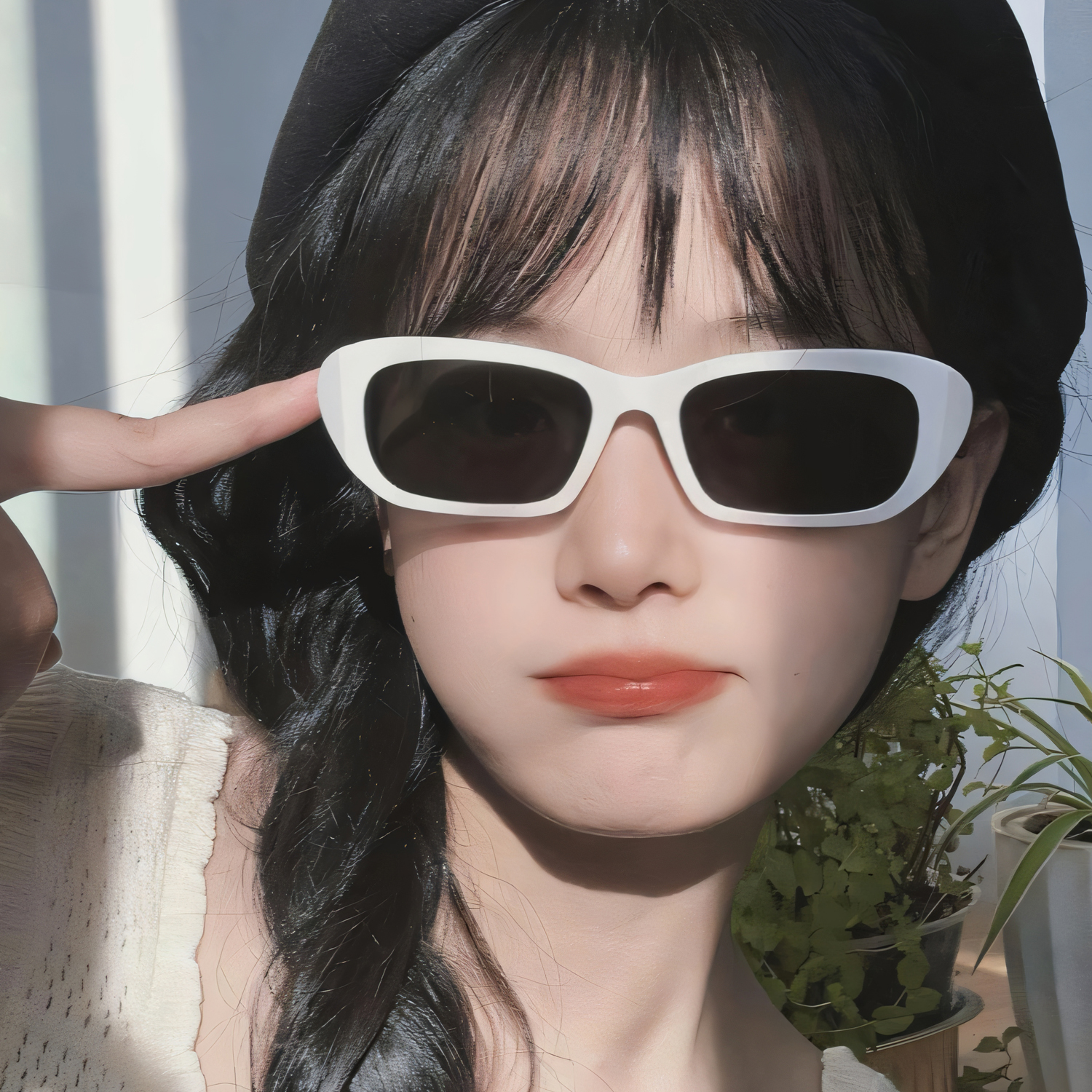 帕莎2025新品芝芝框太阳镜女潮酷窄框防晒复古可配近视墨镜PS3055