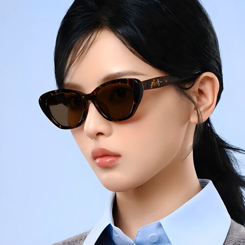 帕莎2025年新品墨镜时尚女灵动猫眼防晒舒适太阳镜可配近视PS3050