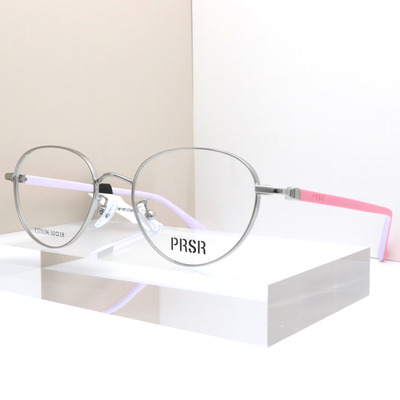 帕莎镜框多巴胺色系硅胶腿可爱清新女近视度数金丝眼镜架PJ75196