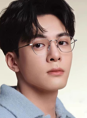 帕莎曾舜晞同款眼镜架钛腿轻盈金属多边眼镜框配近视度数PJ75117