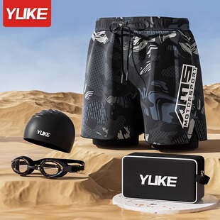 泳裤男款温泉泳衣套装男士游泳裤2025新款成人泳裤泳帽泳镜三件套