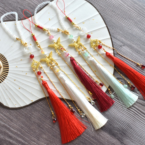 新中式汉服腰间配饰古风马面裙流苏吊坠旗袍压襟国风旗头发簪挂件