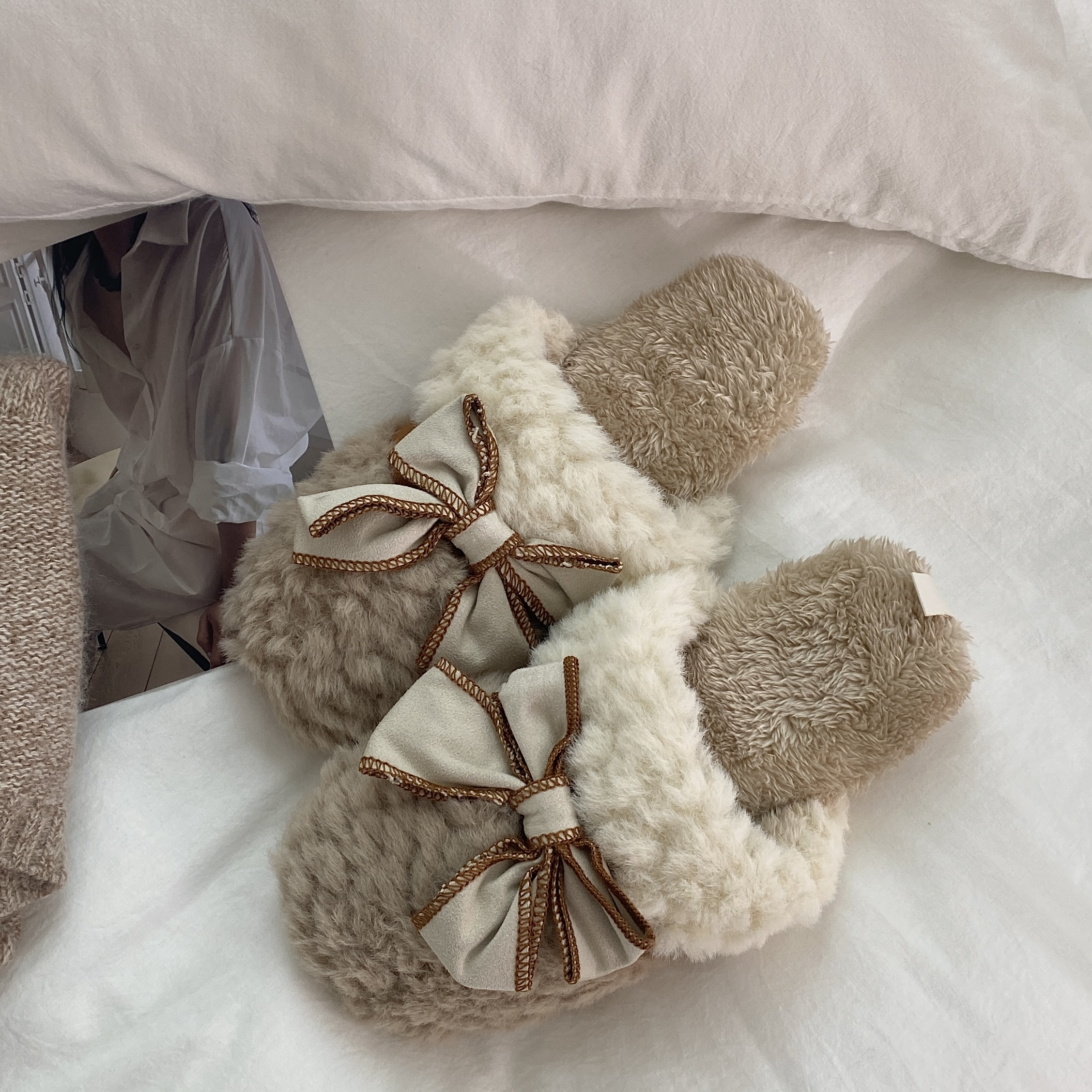 布底静音地毯棉拖鞋冬季保暖男女