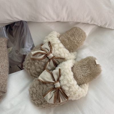 布底静音地毯棉拖鞋冬季保暖男女