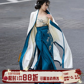 拟梦竹语国风原创宋制旋裙三件套长干寺天丝提花刺绣竹子日常汉服