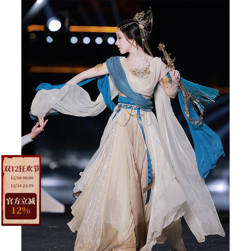 拟梦月神敦煌风汉元素汉服