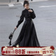 拟梦东方骨国风原创通勤日常汉服百迭黑纱马面裙上班穿春秋新中式