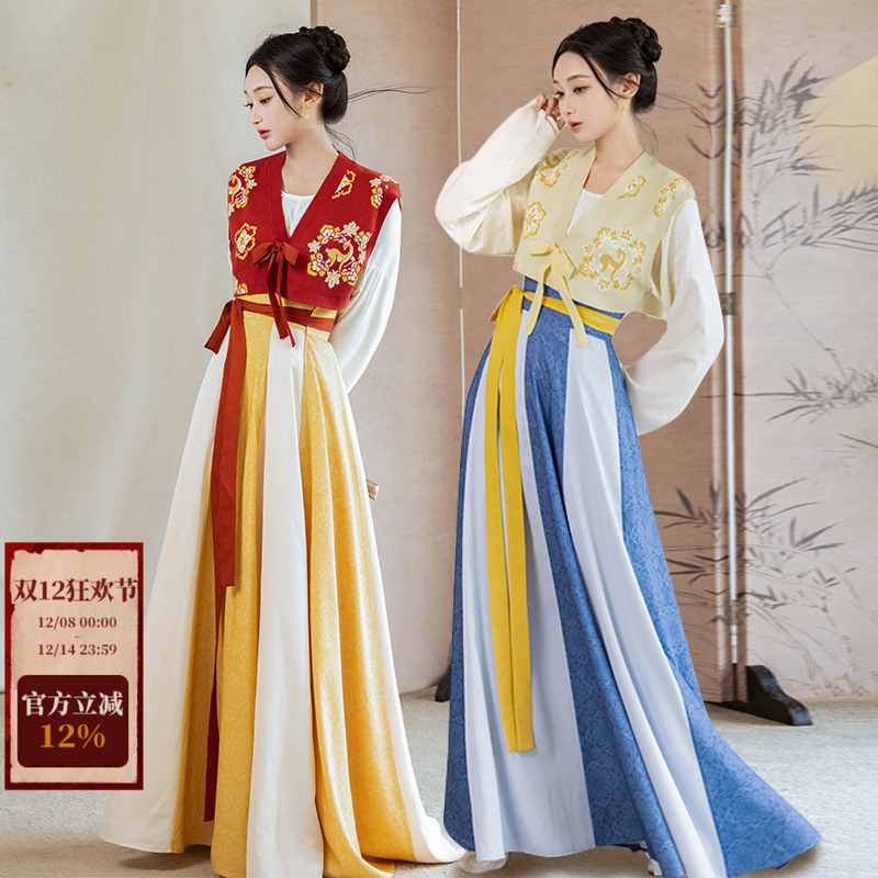 拟梦唐褙子唐制汉服秋冬日常显瘦