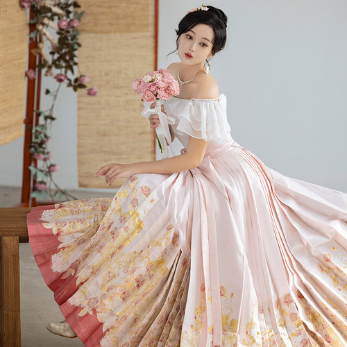 拟梦夏妆花马面裙现代汉服