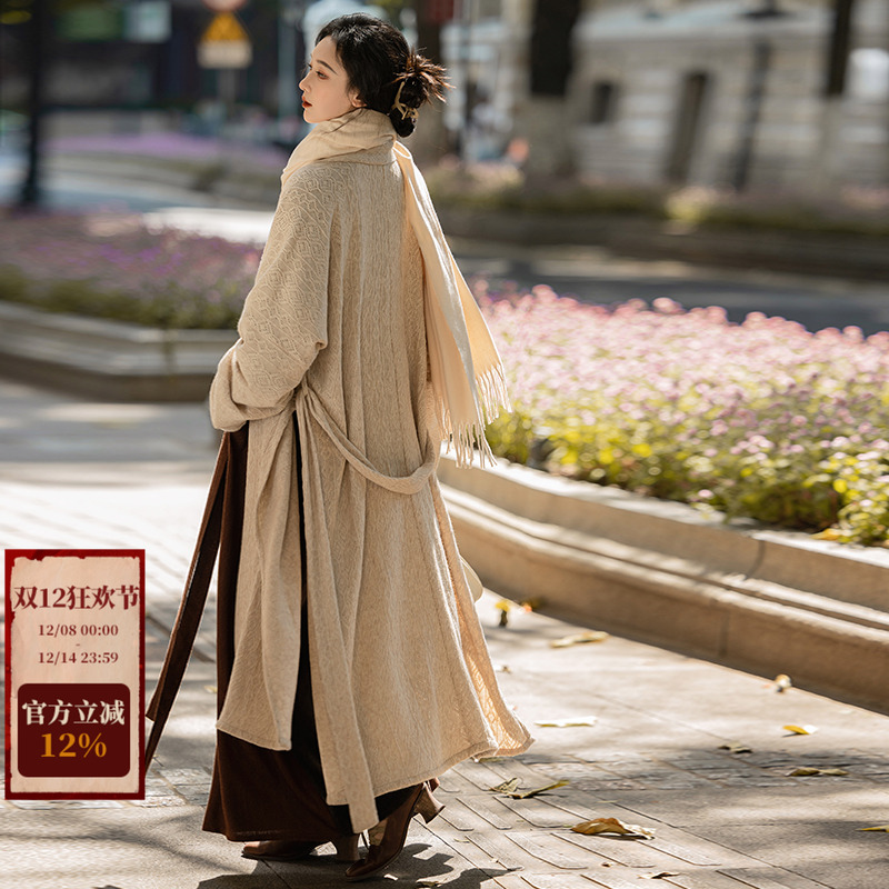 拟梦秋冬抗起球兔绒长毛衣开衫