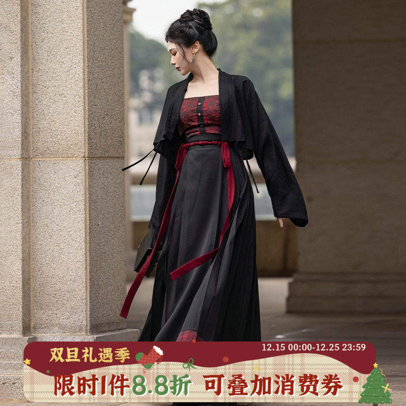 拟梦原创夜色红蕾姐系日常汉服