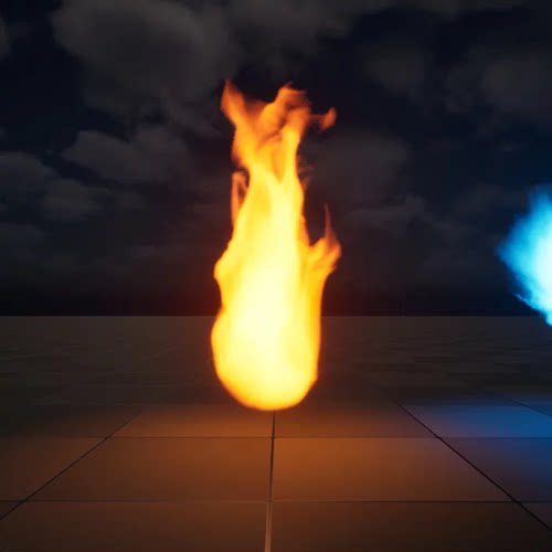 UE5.3燃烧火焰炽焰球体特效Blazing Orbs VDB