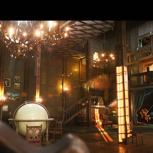 UE5复古维多利亚别墅客厅楼梯Vintage Mansion Environment Kit
