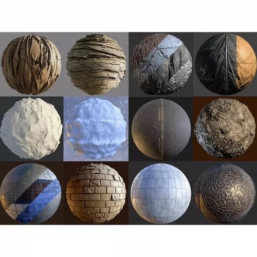 33个substance designer SD岩石悬崖瓦砖墙草地面沼泽纹理材质sbs