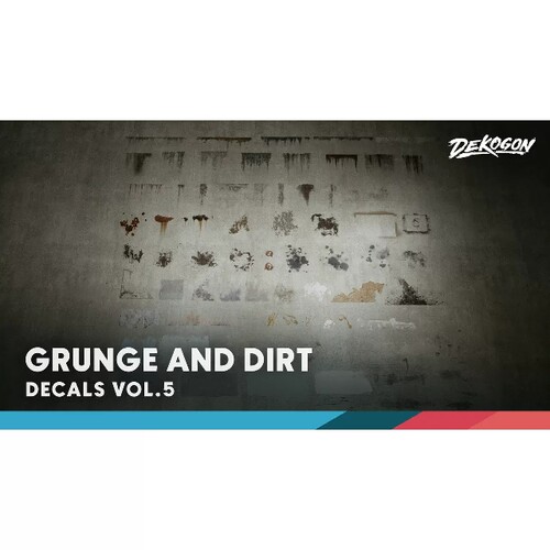 UE5.3-5.6墙面污渍贴花Decals VOL.5 - Grunge