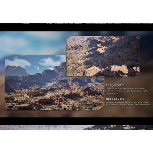 UE5.6自动PCG程序化岩石悬崖地形AutoEnv Procedural Rock Cliffs