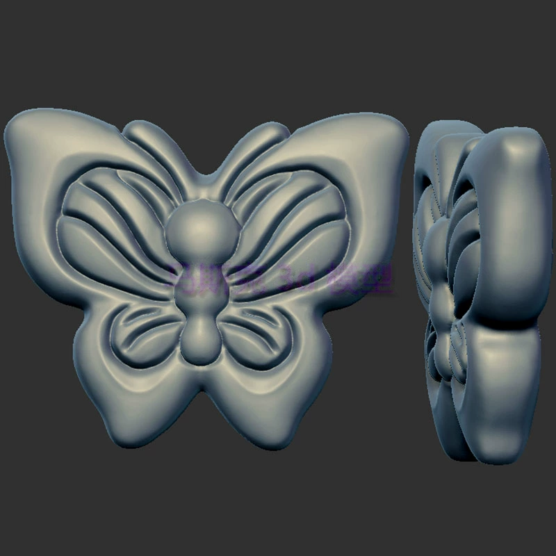 蝴蝶吊坠三维立体图圆雕图图纸3d打印stl文件048