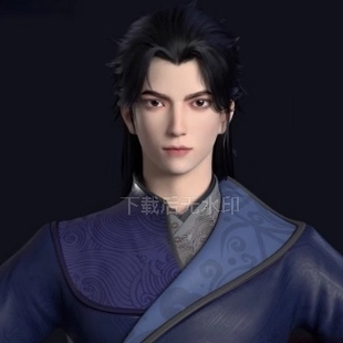 maya写实男人古风帅哥美男子武侠3D模型数字人物角色xgen毛发