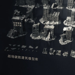 3d c4d maya blender rhino废土末日废墟城市建筑模型库楼房街道