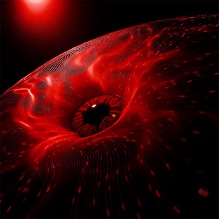 blender动画艺术概念眼睛黑洞抽象红色网纱视频变化模型建模3082