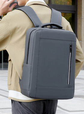 新款男士商务通勤双肩包大容量出差旅行包休闲时尚电脑包防水背包