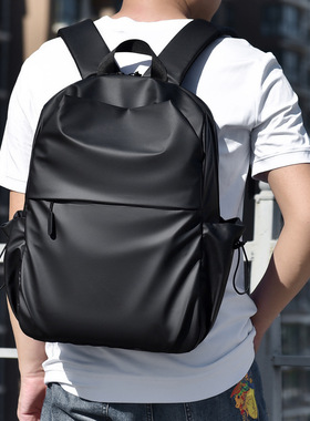 新款男士背包简约防水双肩包商务电脑包休闲旅行包大容量学生书包