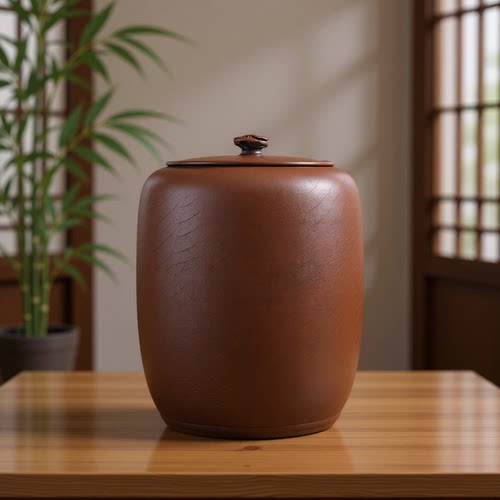 【滇匠企业店】建水紫陶茶叶罐缸